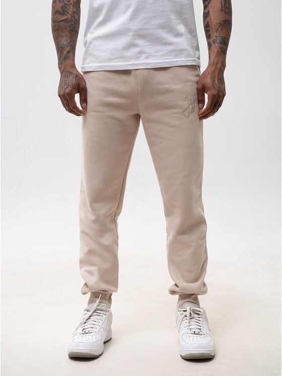 Jigga Wear Męskie Jigga Wear Spodnie dresowe, rozmiar L Beżowe, 131094