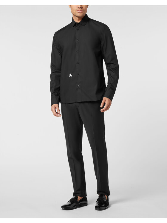 PHILIPP PLEIN PHILIPP PLEIN Koszula 26107 Czarny Fitted Fit