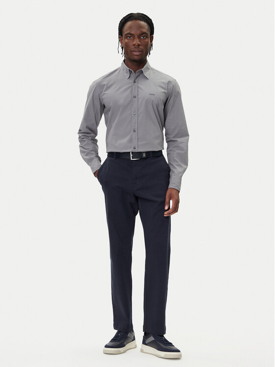 BOSS BOSS Marškiniai Relegant 50518304 Pilka Regular Fit