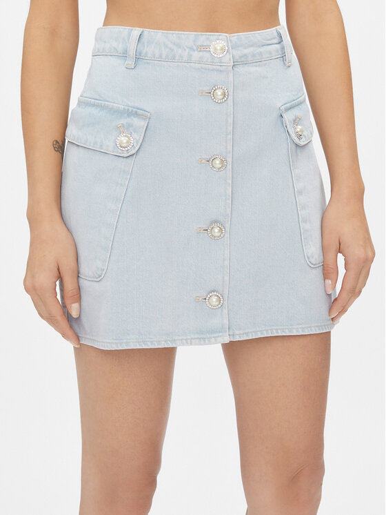 Custommade Custommade Jeans suknja Riana 999448941 Svijetloplava Regular Fit