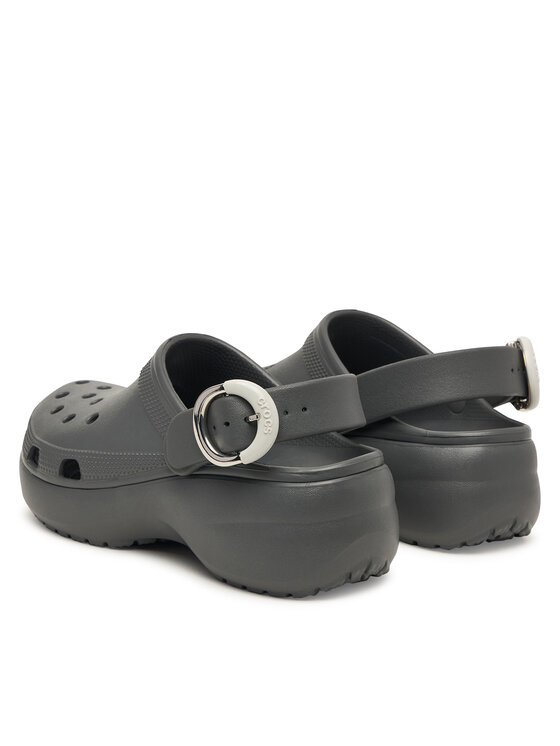 Crocs Crocs Ciabatte Classic Platform Buckle Clog 213230 Grigio