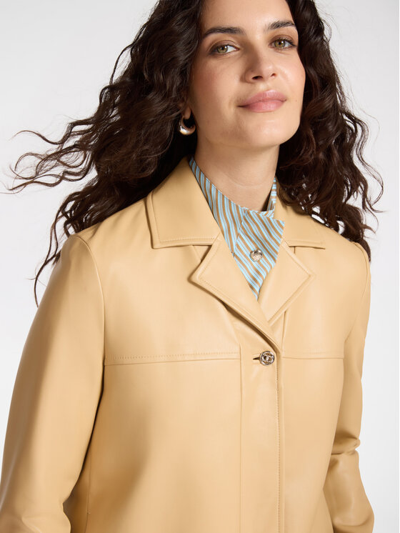 Elena Mirò Elena Mirò Cappotto invernale R306P000095N012 Crema Regular Fit