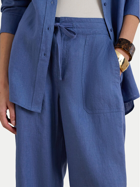 LAUREN RALPH LAUREN LAUREN RALPH LAUREN Hlače iz tkanine 200735136025 Modra Regular Fit