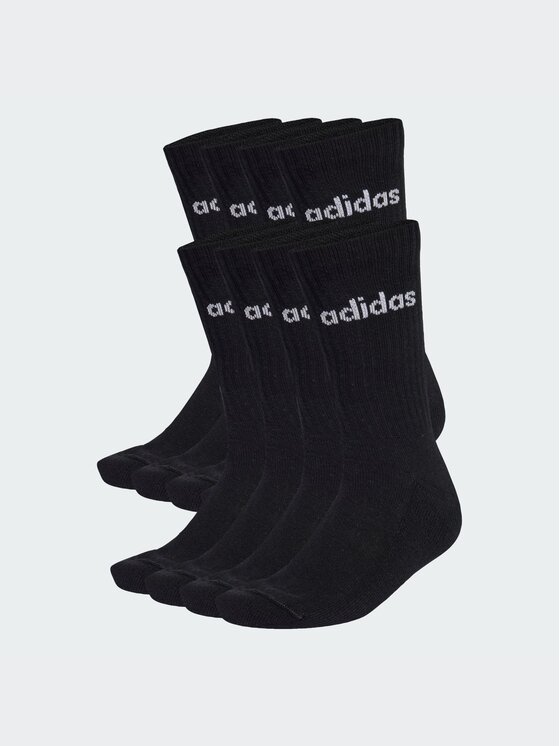adidas adidas Skarpety długie LINEAR CUSHIONED CREW SOCK 10 PAIR PACK Czarny