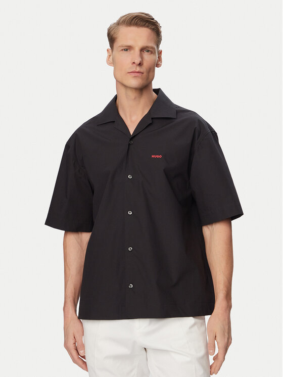 HUGO Cămașă Espino 50560580 Negru Oversize