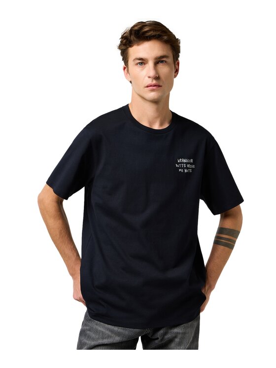 Wrangler Wrangler T-Shirt 112371489 Czarny Regular Fit