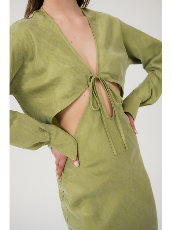 ROSE AVENUE ROSE AVENUE Sukienka koktajlowa JULIE Zielony Slim Fit