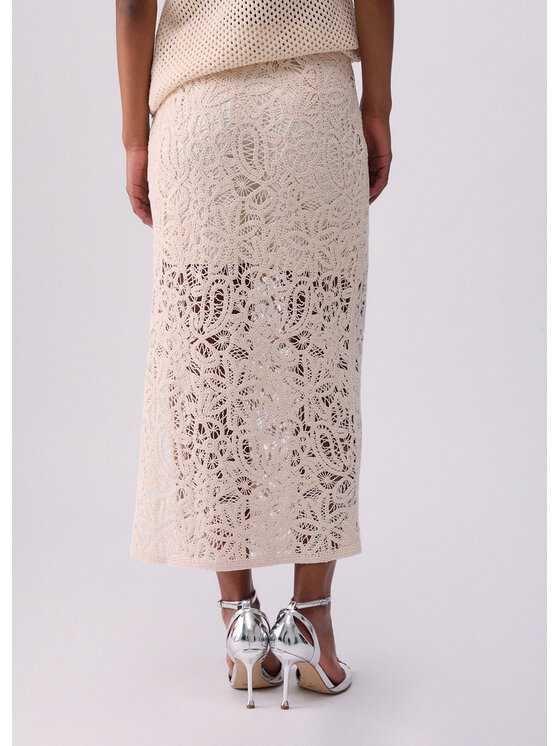 Liu Jo Liu Jo Spódnica midi WA6361J7871W9831 Biały Regular Fit