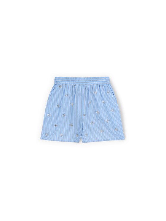 Motivi Motivi Pantaloncini di tessuto P015W000856N0R4 Turchese Regular Fit