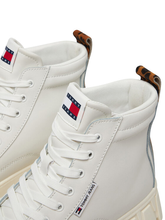 Tommy Jeans Tommy Jeans Снікерcи Tjw Vulc Flatform Leopard EN0EN02858 Білий