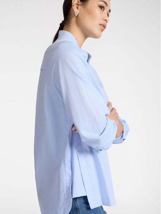 Elena Mirò Elena Mirò Koszula 5005P000298N004 Turkusowy Regular Fit
