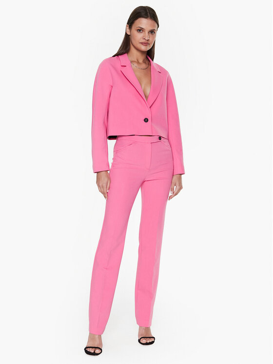 Sisley Sisley Παντελόνι υφασμάτινο 4OLVLF02Q Ροζ Regular Fit