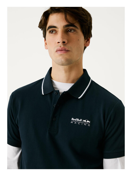 Pepe Jeans Pepe Jeans Polo Red Bull Racing Printed Logo Pique 2025 Granatowy Regular Fit