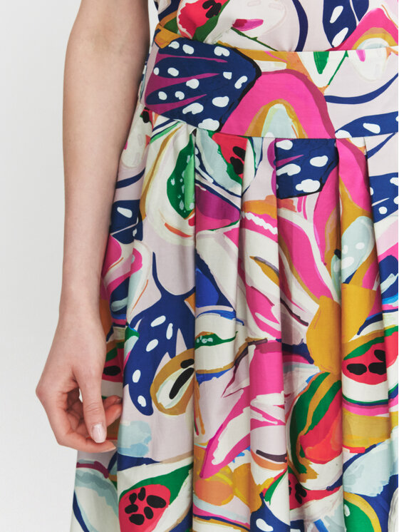 TATUUM TATUUM Spódnica midi FESTI Beżowy Flare Fit