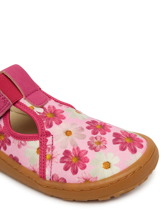 Froddo Froddo Пантофи Barefoot Canvas T-Bar G1700439-4 S Розов
