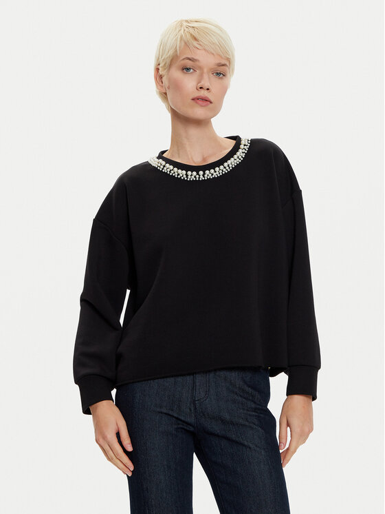 ViCOLO ViCOLO Mikina TS0598 Čierna Regular Fit