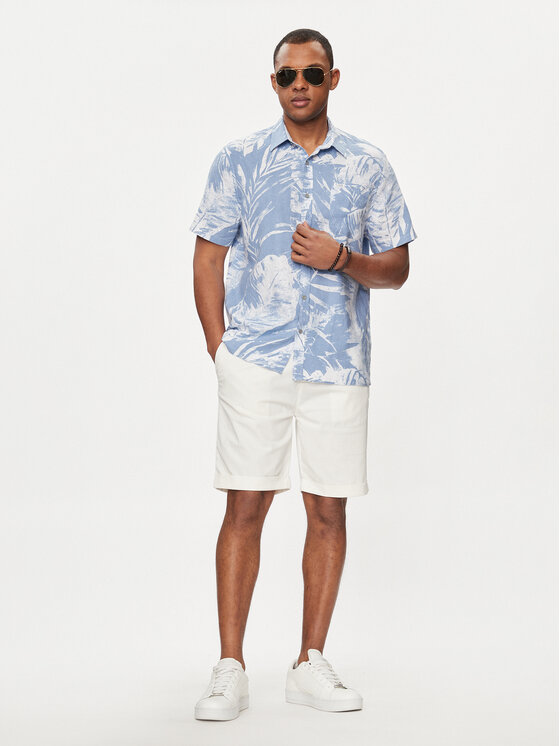 Guess Guess Szorty materiałowe Noah M4GD14 WG3QA Écru Slim Fit