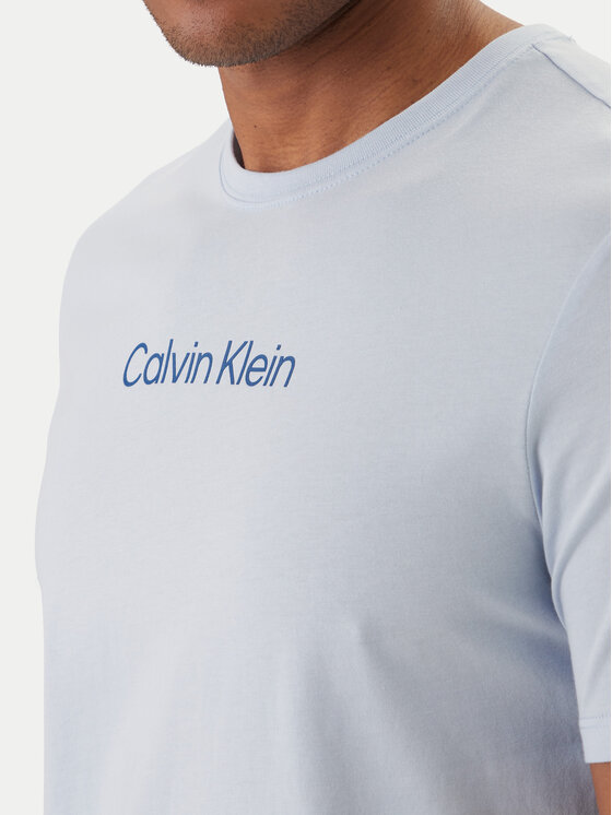 Calvin Klein Calvin Klein Tricou Logo 30s LV04LD230G Albastru celest Regular Fit