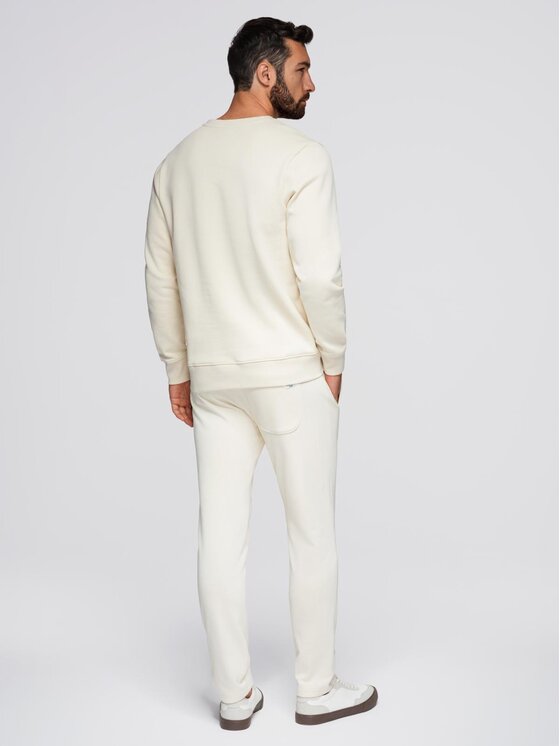 Ombre Ombre Komplet dresowy Z122 Écru Regular Fit