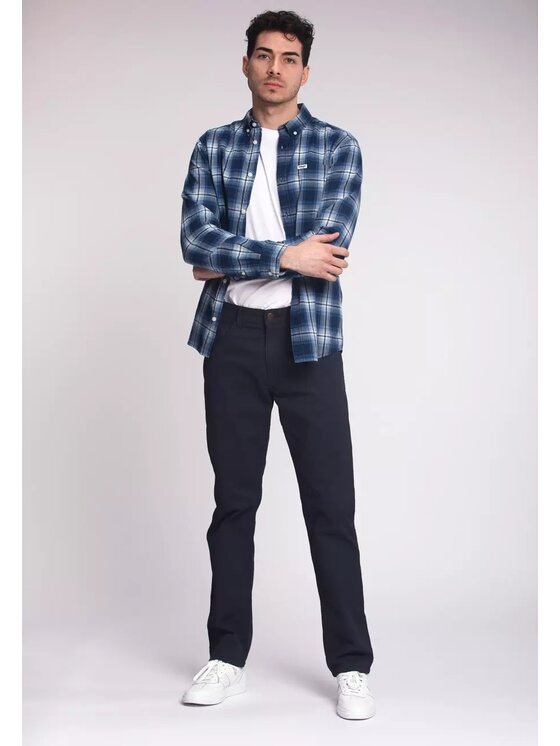 Wrangler Wrangler Pantaloni di tessuto GREENSBORO Blu Straight Fit