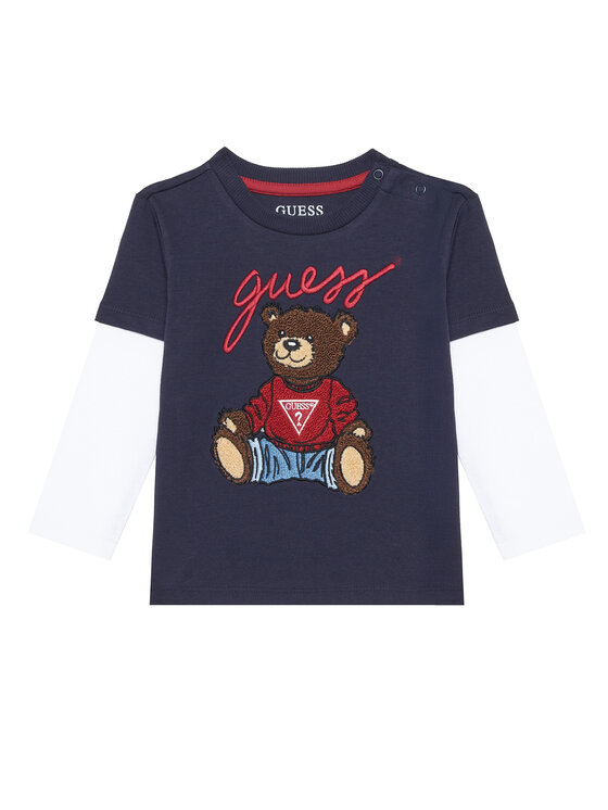 Guess Guess Μπλουζάκι N4BI08 I3Z14 Σκούρο μπλε Regular Fit