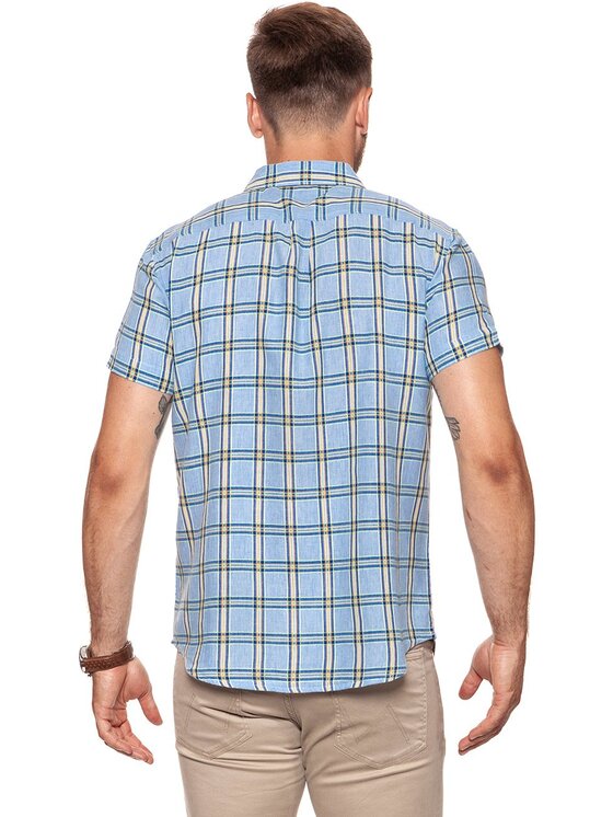 Wrangler Wrangler Camicia SS 1PKT SHIRT Blu Regular Fit