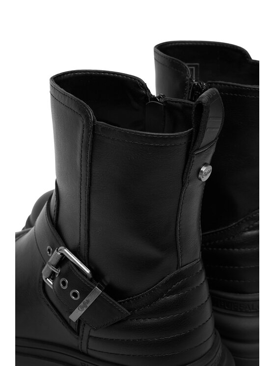 Buffalo Buffalo Polokozačky Dione Biker Boot Mid 1270127 Černá