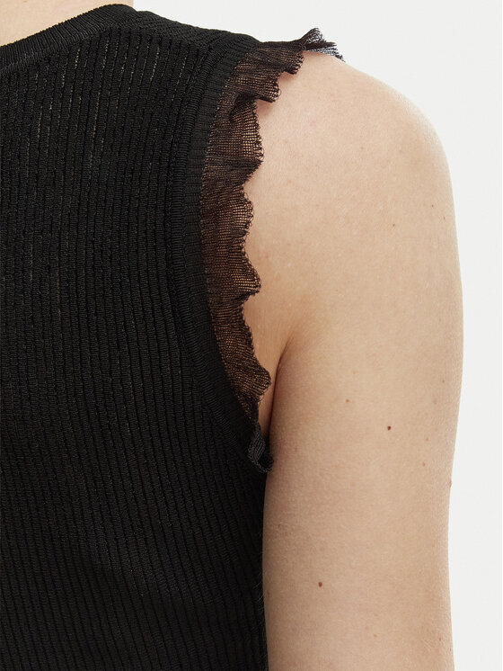 Rinascimento Rinascimento топ CFM0012241003 Черен Slim Fit