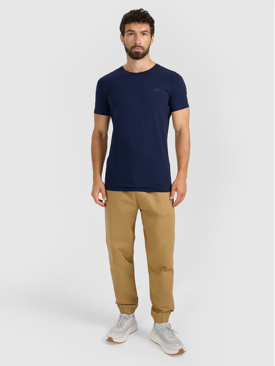 4F 4F T-Shirt NOS Granatowy Slim Fit