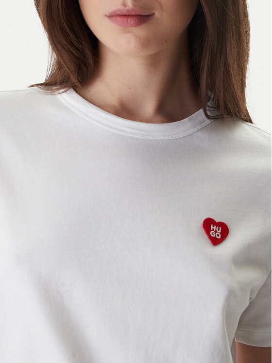 HUGO HUGO T-Shirt Damacia 50562145 Biały Regular Fit