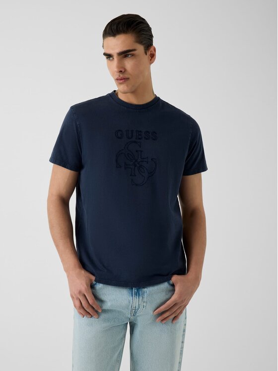 Guess Guess Marškinėliai 183046 Mėlyna Classic Fit