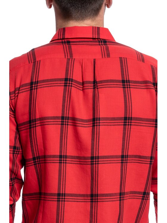 Wrangler Wrangler Camicia LS 1PKT SHIRT Rosso Regular Fit