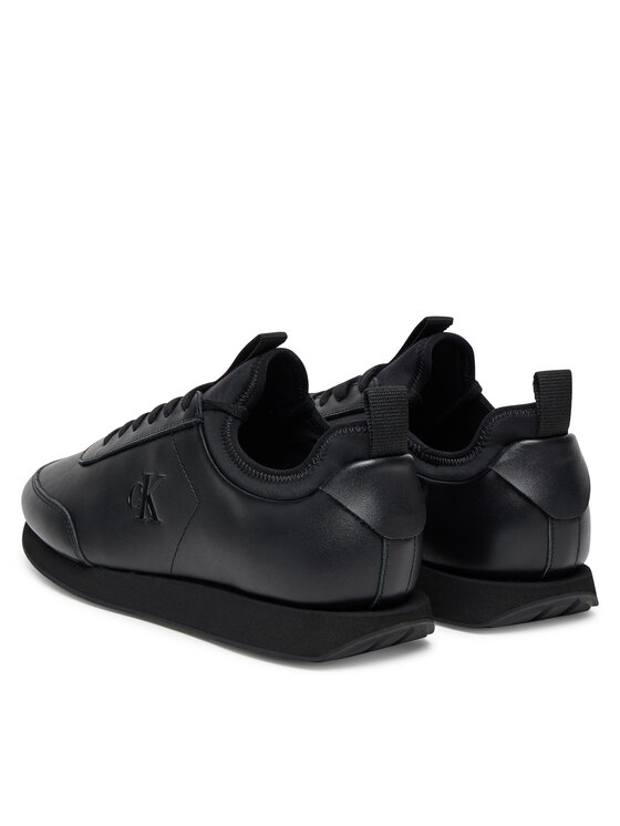 Calvin Klein Calvin Klein Laisvalaikio batai Retro Runner Sock Laceup Lth YM0YM01362 Juoda