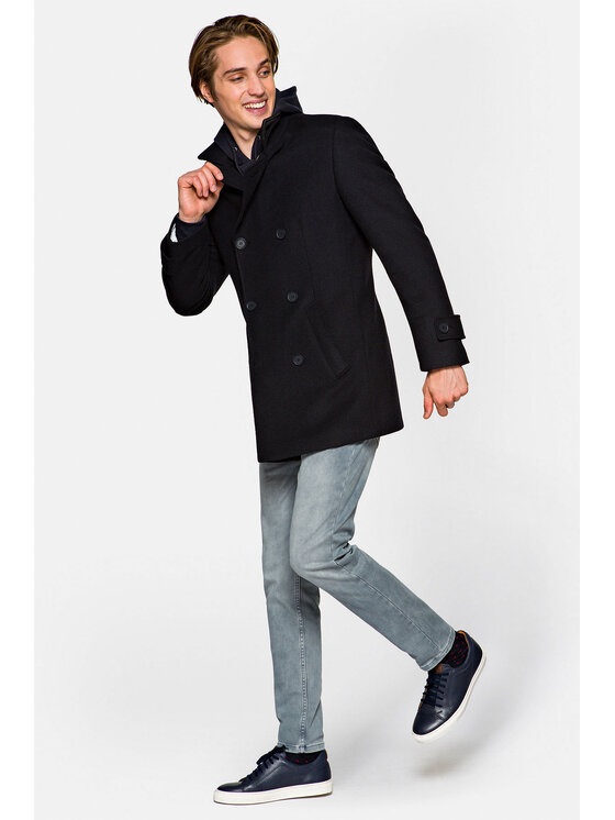Lancerto Lancerto Płaszcz przejściowy Embrace 3 Czarny Regular Fit
