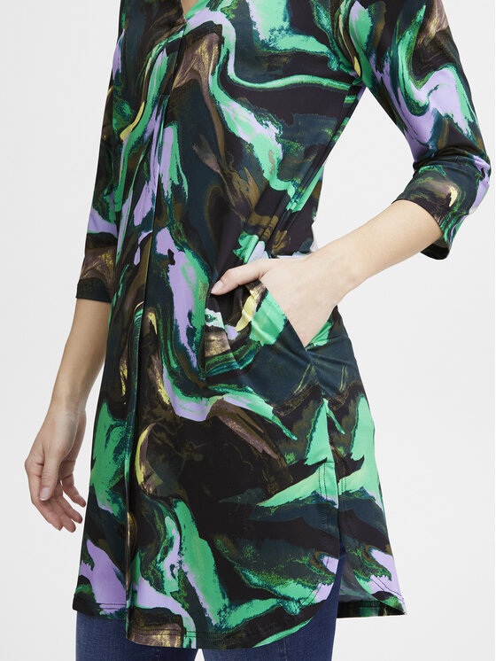 Fransa Fransa Srajčna obleka 20612138 Zelena Regular Fit