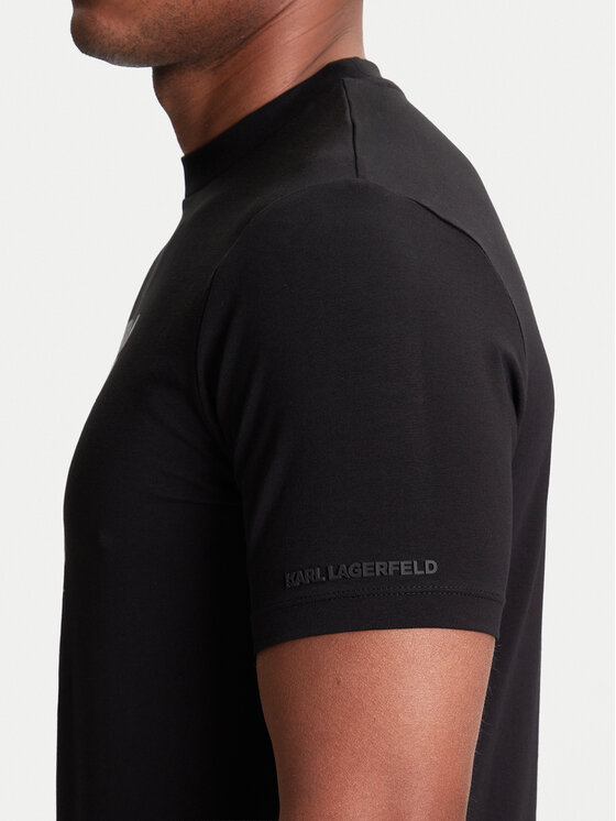 KARL LAGERFELD KARL LAGERFELD Póló 755037 553235 Fekete Regular Fit