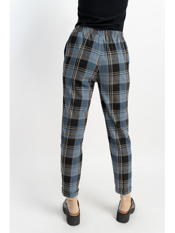 CLICK CLICK Kalhoty z materiálu 30-313 Modrá Jazzy Fit