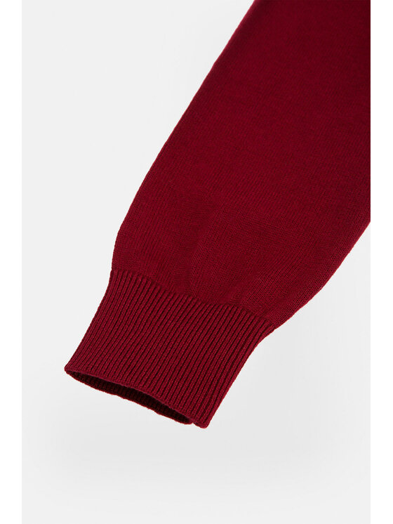 Lancerto Lancerto Sweter Keegan Bordowy Regular Fit