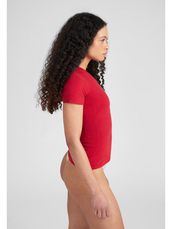 Style Republic Style Republic T-Shirt Shortsleeve Basic Czerwony Curvy Fit
