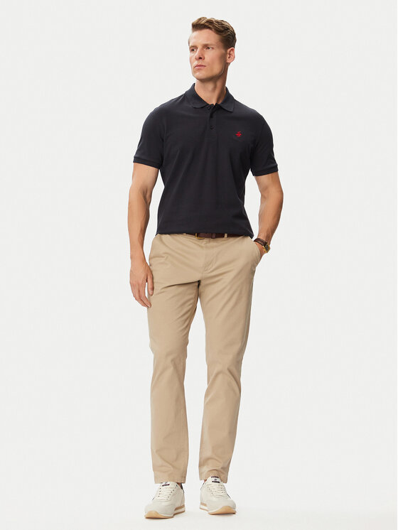 Beverly Hills Polo Club Beverly Hills Polo Club Polokošeľa P-SS26M-P42560_Red LogoNVY Tmavomodrá Regular Fit