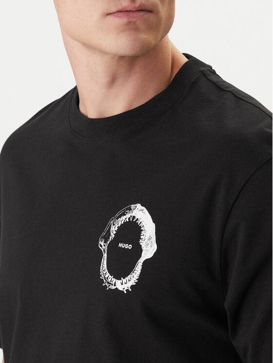 HUGO HUGO Tricou Nofishix 50554370 Negru Regular Fit