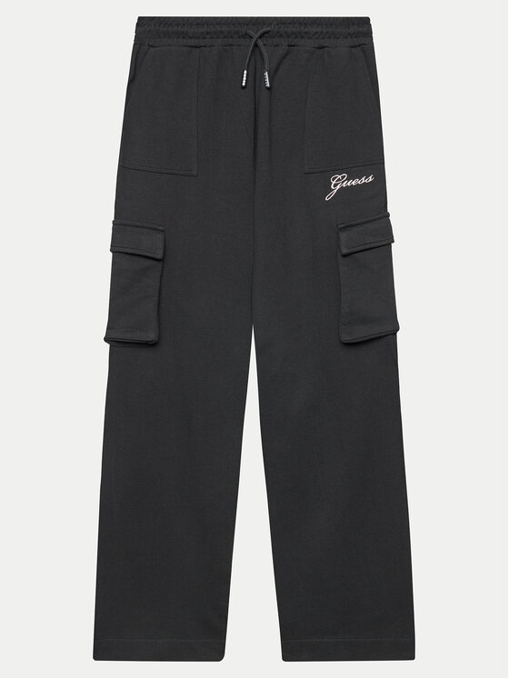 Guess Pantaloni trening J4YQ13 KA6R3 Negru Relaxed Fit