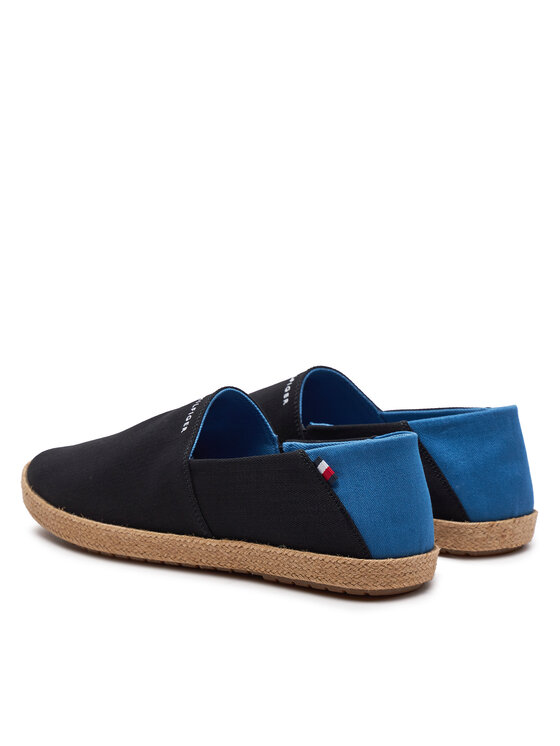 Tommy Hilfiger Tommy Hilfiger Espadrilky Hilfiger Espadrille Core Textile FM0FM04981 Čierna