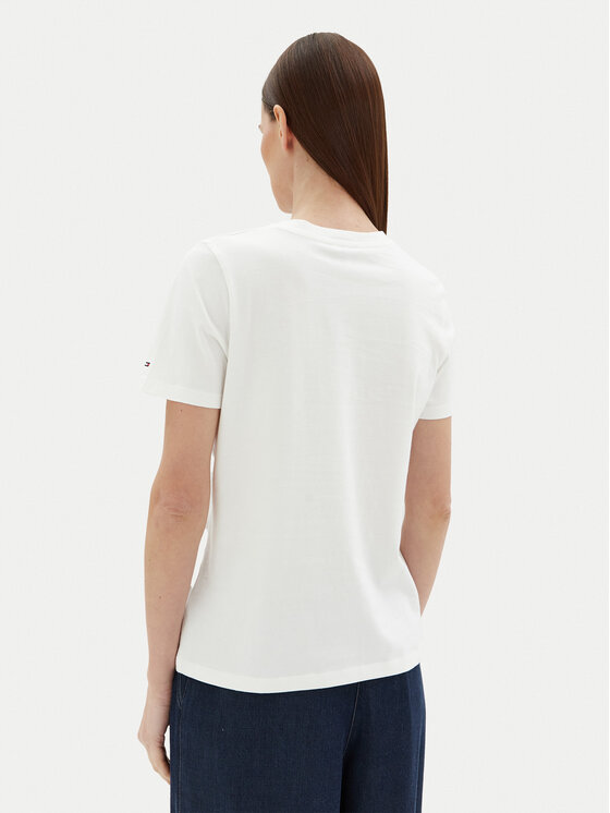Tommy Hilfiger Tommy Hilfiger T-krekls WW0WW45428 Balts Regular Fit