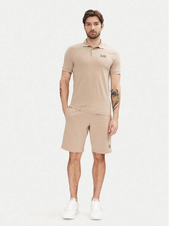 EA7 Emporio Armani EA7 Emporio Armani Polo 8NPF14 PJVQZ U6155 Bež Regular Fit