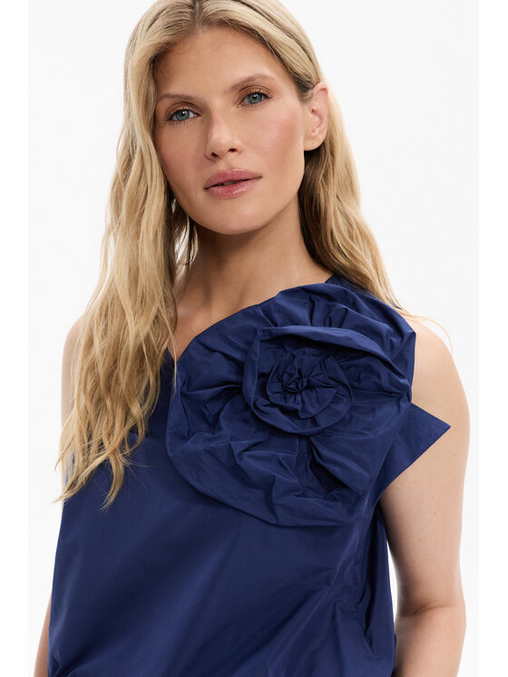 Deni Cler Milano Deni Cler Milano Top W-DC-0053-F5-F4-58-1 Granatowy Regular Fit