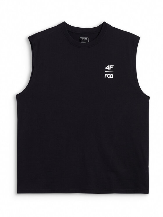4F 4F Tank top FOB SUMMER Czarny Loose Fit