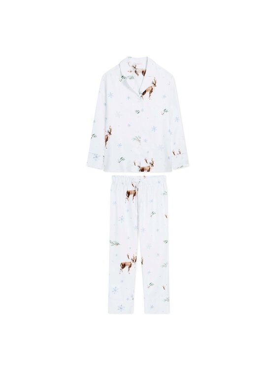 White pocket White pocket Piżama Satynowa Biały Regular Fit
