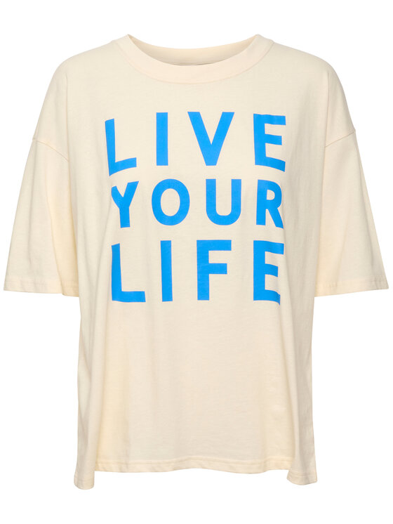 Kaffe Kaffe T-Shirt Meridith 10507271 Λευκό Oversize