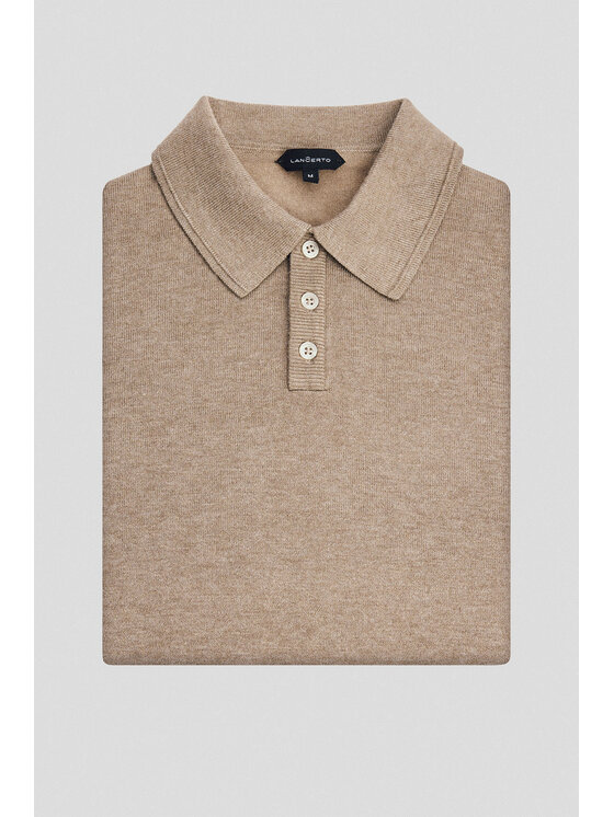Lancerto Lancerto Polo Nils PO073125000051 Beżowy Regular Fit